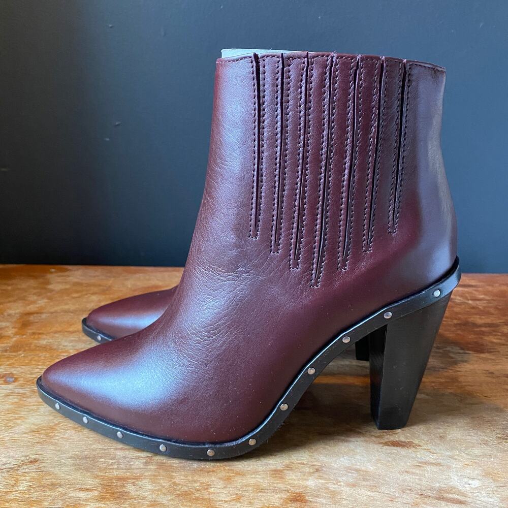 IRO Lieve Bootie Shoes in Burgundy NEW Sz 7 - Picture 5 of 14